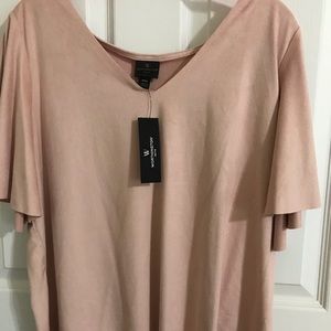 Worthington Short Flutter Sleeve Top